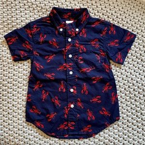 J. Crew Toddler Boys Button Down Lobster Shirt